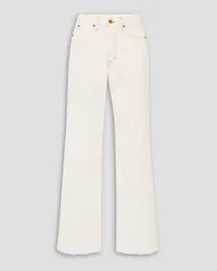 SLVRLAKE Grace frayed high-rise flared jeans - White White