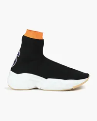 Acne Studios Stretch-knit high-top sneakers - Black Black