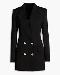 Victoria Beckham Wool-twill mini tuxedo dress - Black Black