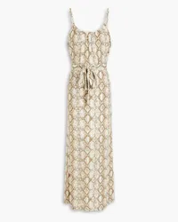 Melissa Odabash Melissa snake-print voile maxi dress - Neutral Neutral