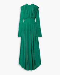 FARM Rio Cutout gathered jersey maxi dress - Green Green