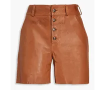 Leather shorts - Brown