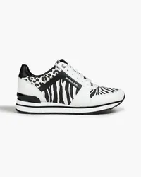 Michael Kors Billie printed canvas and leather sneakers - Animal print Animal