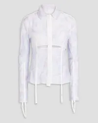 Jacquemus Vela cutout printed mesh shirt - Purple Purple