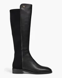 Stuart Weitzman Keelan City leather and neoprene knee boots - Black Black