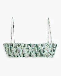 AGUA BENDITA Maranon Herbal printed bikini top - Green Green