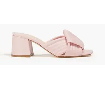 Knotted leather mules - Pink