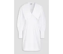 Cotton-poplin mini dress - White