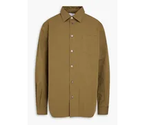 Cloak cotton-blend poplin shirt - Green