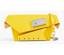 Patent-leather clutch - Yellow