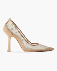 Alexander Wang Delphine crystal-embellished mesh pumps - Neutral Neutral