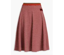 Jacquard-knit skirt - Red