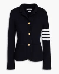 Thom Browne Striped waffle-knit wool-blend blazer - Blue Blue