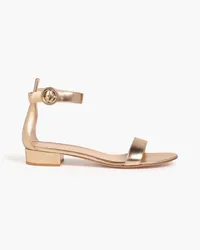 Gianvito Rossi Portofino 20 metallic leather sandals - Metallic Metallic