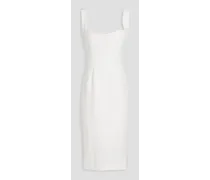 Stretch-crepe dress - White