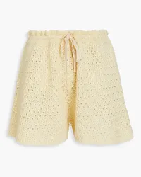 Jil Sander Crocheted cotton shorts - Yellow Yellow