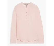 Swiss-dot crepe de chine shirt - Pink