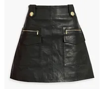 Leather mini skirt - Black