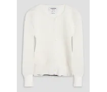 Hector pointelle-knit cotton cardigan - White