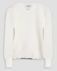 Thom Browne Hector pointelle-knit cotton cardigan - White White