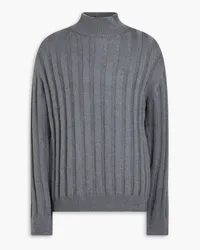 LE 17 SEPTEMBRE Ribbed-knit turtleneck sweater - Blue Blue