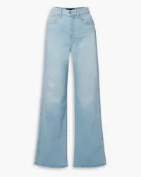 Veronica Beard Taylor frayed high-rise wide-leg jeans - Blue Blue