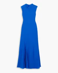 TOVE Erin draped stretch-silk and silk-chiffon maxi dress - Blue Blue