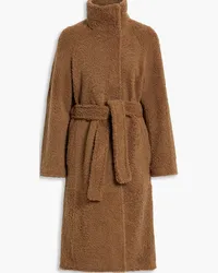 Yves Salomon Belted shearling coat - Brown Brown