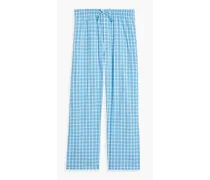 Barker gingham cotton-poplin pajama pants - Blue