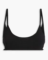 Dion Lee Cutout stretch-knit bra top - Black Black