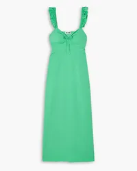 RIXO Cecile ruffled woven midi dress - Green Green