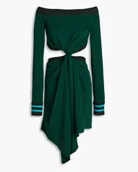 J.W.Anderson Off-the-shoulder cutout jersey dress - Green Green