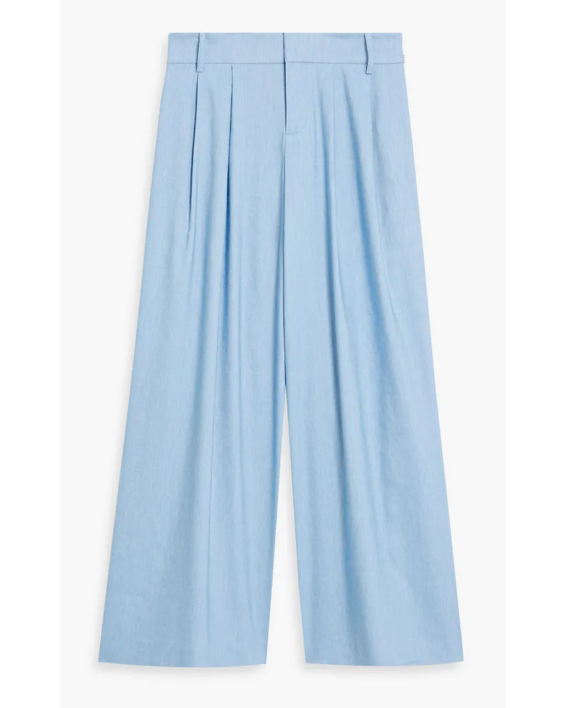 Alice + Olivia Alice Olivia - Scarlet twill wide-leg pants - Blue Blue