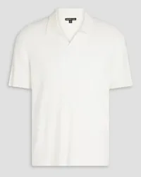 James Perse Ribbed linen-blend polo shirt - White White