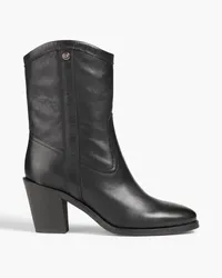 Claudie Pierlot Leather cowboy boots - Black Black