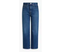 Le Jane Crop cropped high-rise straight-leg jeans - Blue