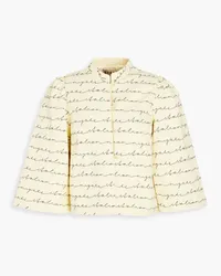 Stella Nova Embroidered logo-print cotton-twill jacket - Yellow Yellow