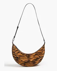 REJINA PYO Banana zebra-print calf hair shoulder bag - Animal print Animal