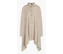 Draped silk crepe de chine shirt - Neutral