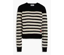 Claudia Schiffer striped cashmere sweater - Black