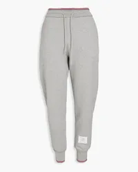 Thom Browne Herringbone cotton track pants - Gray Gray