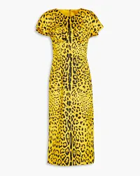 Dolce & Gabbana Leopard-print satin mini dress - Animal print Animal