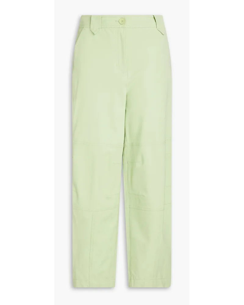 Nash cotton-blend twill tapered pants - Green