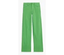 Alice Olivia - Faded high-rise wide-leg jeans - Green