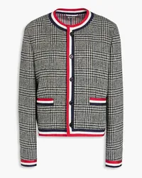 Thom Browne Prince of Wales checked wool-tweed jacket - Black Black