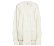 Oversized knitted cardigan - White
