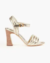 Tory Burch Quilted metallic leather sandals - Metallic Metallic