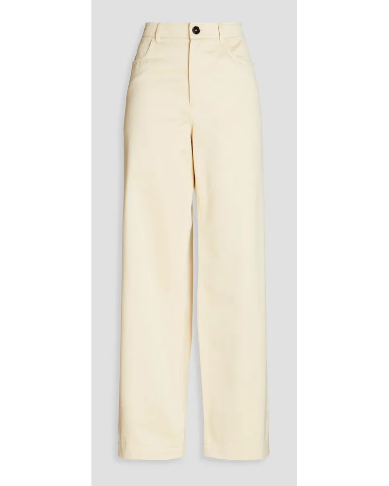 Marni Cotton wide-leg pants - White White