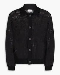 Frame Denim Crochet-knit cotton cardigan - Black Black