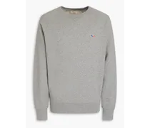 Appliquéd French cotton-terry sweatshirt - Gray